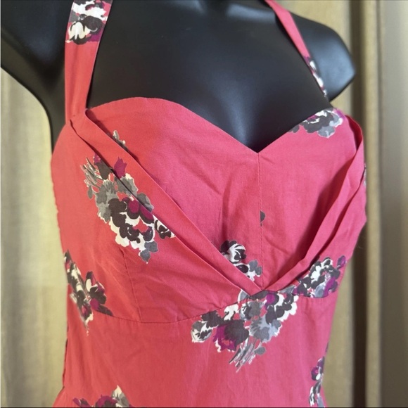 Anthropologie Girls from Savoy Halter Dress Pink Sz 12 wb Taylor Swift - Pin Up - Picture 8 of 11